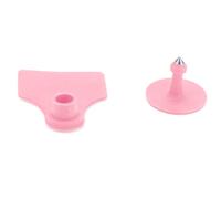 Stylebest Ear Tag 100 Set Bright Plastic Identification Tags for Livestock Management for Sheep Cattle Pigs 5x4cm (Pink)