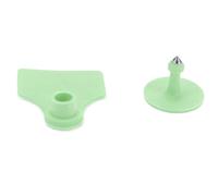Stylebest Ear Tag 100 Set Bright Plastic Identification Tags for Livestock Management for Sheep Cattle Pigs 5x4cm (Light Green)