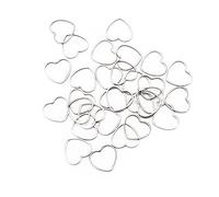 Stylebest Earring Pendants Heart-Shaped Cute Geometric Designs for DIY Jewelry Making 30pcs Stainless Steel 14x15mm