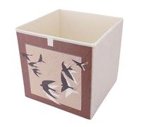 Stylebest Fabric Storage Bin Vintage Foldable Organizer for Closet Shelf Bedroom 30x30cm PU Leather and Oxford Cloth