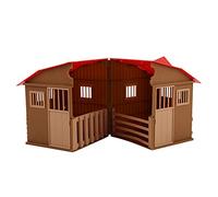 Stylebest Farm Scene Model Toy Set for Creative Play, Simulation Farmhouse with Openable Door for Kids, Safe Plastic, 26.5 * 14.7 * 19cm