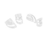 Stylebest Guitar Finger Pick Set, Ergonomic Fingertip Protectors, Great for Electric Bass Banjo Ukulele, 4 Sizes S M L XL, Durable Polyoxymethylene Resin (White)