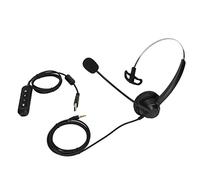 Stylebest H360-3.5-U901 Single Ear Headset Adjustable Volume Mute Unilateral Headset for Customer Service Call Centers Black ABS