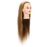 Stylebest Hairdressing Mannequin Head with High Temperature Synthetic Hair for Braiding Training for Students or Professionals - Compact Design