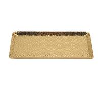 Stylebest Hammered Tray, Stainless Steel, Exquisite Serving Tray for Home Restaurant Coffee Kitchen Table (Gold)