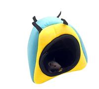 Stylebest Hamster Fleece Bed Warm Cozy Soft Snuggly House for Small Animals Winter Comfort Arctic Fleece (Blue)