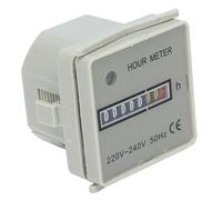 Stylebest Hour Meter Mechanical Hour Counter for Industrial Devices with Indicator Light and Embedded Installation 0-99999.99H