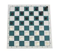 Stylebest International Standard Chess Set with Medieval Plastic Pieces for Improved Logic and Problem-Solving Skills, 42x42cm Green and White, 32 Pieces