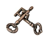 Stylebest IQ Teaser Unlock Toy, Durable Puzzle Lock Buckle for Adults, Stress Relief and Cognitive Challenge, Small Zinc Alloy, Portable 6 * 3 * 1cm