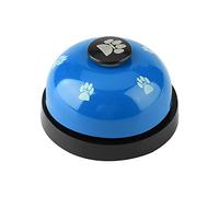 Stylebest Iron Pet Bell Cute Cartoon Design Durable Interactive Toy for Dog Cat Training White Blue Pink Red Yellow 4 * 7cm (Blue)