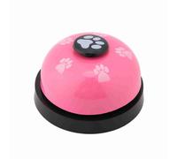 Stylebest Iron Pet Bell Cute Cartoon Design Durable Interactive Toy for Dog Cat Training White Blue Pink Red Yellow 4 * 7cm (Pink)