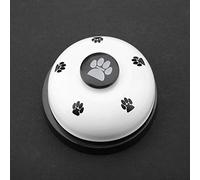 Stylebest Iron Pet Bell Cute Cartoon Design Durable Interactive Toy for Dog Cat Training White Blue Pink Red Yellow 4 * 7cm (White)