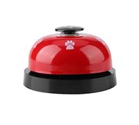 Stylebest Iron Pet Bell Cute Cartoon Design Durable Interactive Toy for Dog Cat Training White Blue Pink Red Yellow 4 * 7cm (Red)