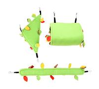 Stylebest Jungle Hammock Set with Colorful Tube Tunnel and Hammock for Small Pets, Soft Polyester Material, 3pcs