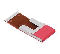 Stylebest Large Capacity Business Card Holder Stylish Aluminum and PU Leather Organizer for Networking 3.9x2.4x0.6in Pack of 1 (400#)