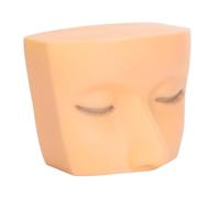 Stylebest Lash Mannequin Head with 3 Layer Lashes for Eyelash Practice and Training, Soft Silicone Material, Approx. 4.6 X 3.5 X 2.8in, 1 Unit (Yellow Skin)