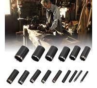 Stylebest Leather V Shape Punch Durable Tool Set for DIY Leather Crafting with Stainless Steel Material (A31 round punch 15-piece set)