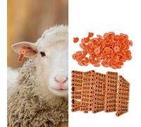Stylebest Livestock Ear Tag Durable Plastic for Animal Management 100 Pack Green Orange 5.2 * 1.8cm (Orange)