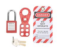 Stylebest Lockout Tagout Kit Safe Hasp Padlock with Tamper Proof Keys for Industrial Maintenance Work (1in/25mm Shackle)