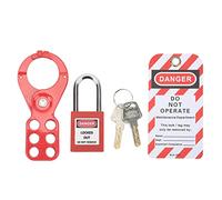 Stylebest Lockout Tagout Kit Safe Hasp Padlock with Tamper Proof Keys for Industrial Maintenance Work (1.5in/38mm Shackle)