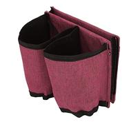Stylebest Luggage Travel Cup Holder Portable with Two Pockets for Drinks and Small Items for Travelers and Flight Attendants Oxford Cloth 17.5x11.5cm (Rose Red)