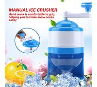 Stylebest Manual Ice Crusher Portable Hand Crank Snow Cone Maker Efficient Shaver for Parties Blue White 590g