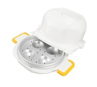 Stylebest Microwave Egg Boiler Efficient Steaming Cooker for Home Kitchen 4 Cavities PP Material
