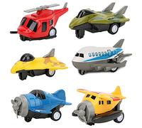Stylebest Mini Alloy Aircraft Toy Set with Pull Back Function for Children Gift - 6 Piece Colorful Plane Models 6.5-7cm