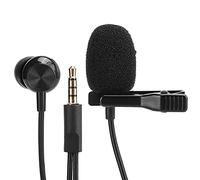 Stylebest Mini Clip-on Microphone with Noise Reduction for Mobile Phone Recording and Karaoke, Lightweight and Portable - Black, 1 PC