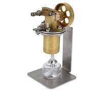 Stylebest Mini Steam Engine Model for Education Mechanical Physics Experiment Desktop Toy Made of Iron 12x6cm