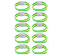 Stylebest National Flag Glow Bracelet Set of 10, Luminous Silicone Fans Cheer Props for World Football Match, Adjustable Size for All Ages (110.06)