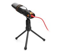 Stylebest Omnidirectional Computer Microphone Wired with Desktop Tripod for Online Meetings and Streaming Black 1 Unit (Black)