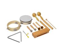 Stylebest Orff Instrument Set Full Percussion Music Education Tool for Kindergarten Early Learning Solid Wood 8 Pieces