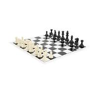 Stylebest Plastic 32 Medieval Chess Pieces Set with Foldable Chessboard for Family Game Nights and Learning Activities