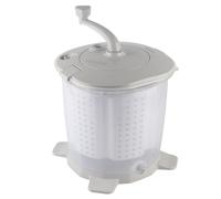 Stylebest Portable Hand Crank Washing Machine, Manual Non Electric Washer with Detachable Basket for Small Clothes Socks Towels, 1200rpm Spin Speed, ABS Stainless Steel, Nordic Grey