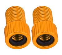 Stylebest Presta to Schrader Valve Converter Set for Easy Pumping Durable Aluminum and Rubber Adapter 2pcs for Mountain Bikes (Golden)
