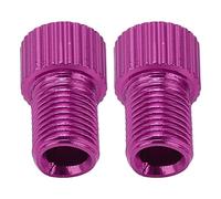 Stylebest Presta to Schrader Valve Converter Set for Easy Pumping Durable Aluminum and Rubber Adapter 2pcs for Mountain Bikes (Purple)