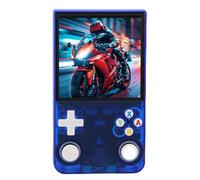 Stylebest R36 Ultra Retro Portable Game Console with 4.0" HD Display for Multiplayer Games on the Go, Transparent Blue, Portable Design (64G)