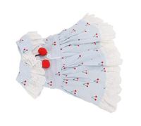 Stylebest Rabbit Pet Clothes Cute Cherry Dress Skirt for Small Animals Cotton Fabric Easy Clean (M)