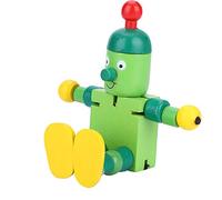 Stylebest Robot Toys for Kids, Cute Flexible Wooden Robots for Imagination Development and Fun Play, Red Blue Yellow Green Colors, for Children, Size 9.5 * 1.9 * 11.8cm (Green)