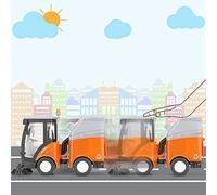 Stylebest Sanitation Car Toy for Kids with Light Music Pull Back Function Eco-Friendly Material