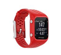 Stylebest Silicone Replacement Watch Band, Compatible for Polar M400 M430 GPS Sports Smart Watch, Soft Comfortable Strap with Easy Snap Installation, Full Screen View Access (red)