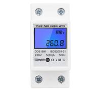 Stylebest Single Phase Din Rail Energy Meter Large Screen Multi-Function Backlight Display for Home Use 5-80A
