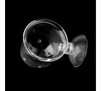 Stylebest Small Crystal Glass Fish Feeding Cup for Aquarium with Powerful Sucker Designed to Prevent Food Spread 2 Pcs (Small)