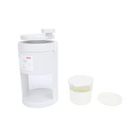 Stylebest Snow Cone Maker Machine Manual Shaved Ice Machine Efficient Portable Ice Shaver for Home Use Compact Design with Glass Smoothie Cup