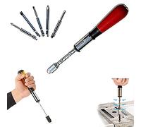Stylebest Spiral Screw Driver, Push-Pull Ratchet Screwdriver Adjustment Spiral Ratchet Screwdriver with 5 Replaceable Heads