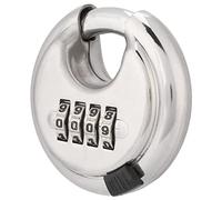 Stylebest Stainless Steel Padlock for Outdoor Security with 4-Dial Combination Lock Design for Fences, Toolboxes, Silver, 70mm