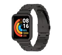 Stylebest Stainless Steel Strap with Protective Case, Compatible for Lite International Version, Metal Wristband with Multiple Colors for Men and Women (black)