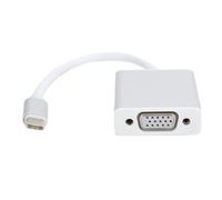 Stylebest Type-C to VGA Adapter, Durable Compact Converter for OS X, Connects Devices to Monitors and Projectors, Silver Aluminium Alloy, 1 Unit