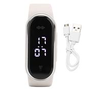 Stylebest Ultrasonic Watch, LED Digital Display with Clock Function Automatic Discharge, Safe Silent Bracelet with Rechargeable Battery (White)